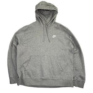Nike Hoodie Mens XL Gray Pullover Sweatshirt Swoosh